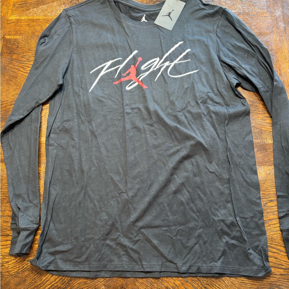 Jordan Men's Grey Long Sleeve Shirt